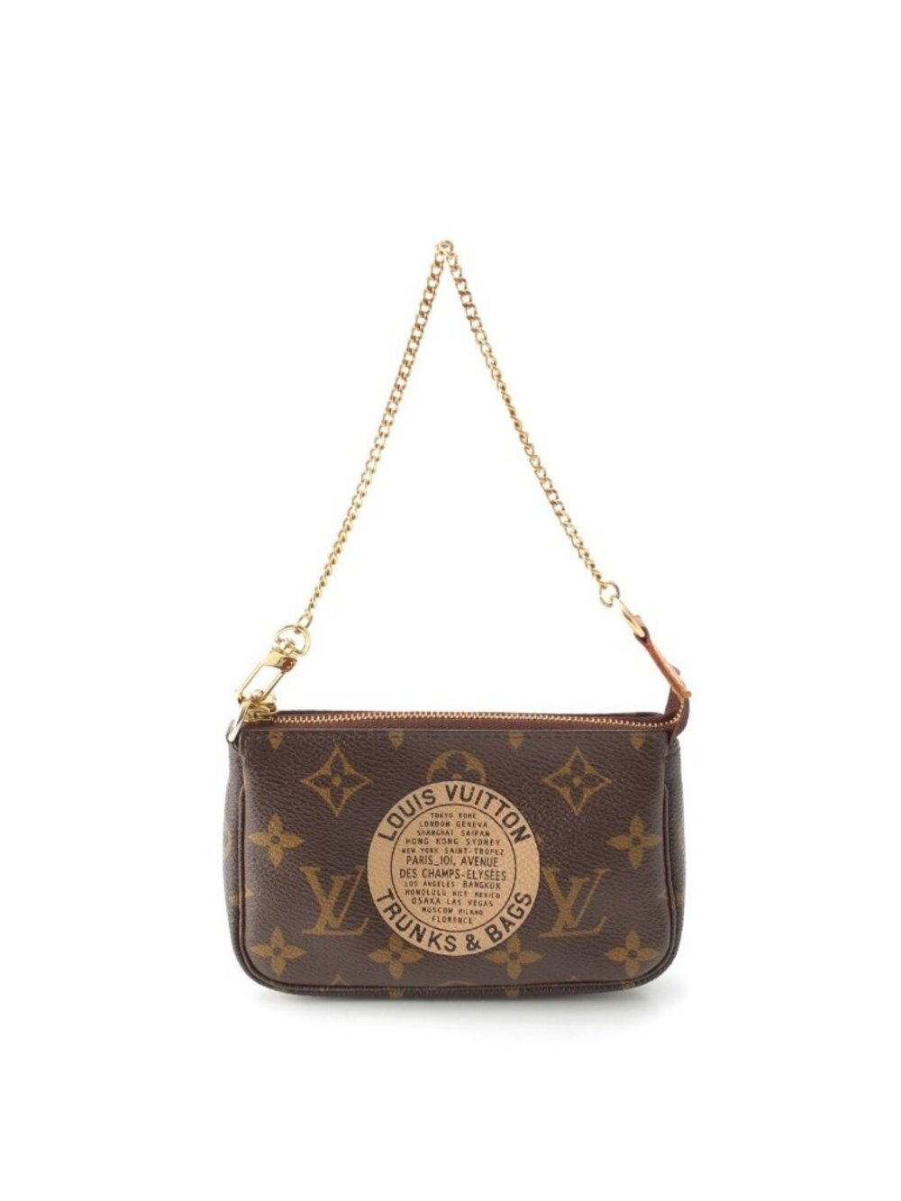 Louis Vuitton Mini Pochette Accessoires Monogram Pouch Brown